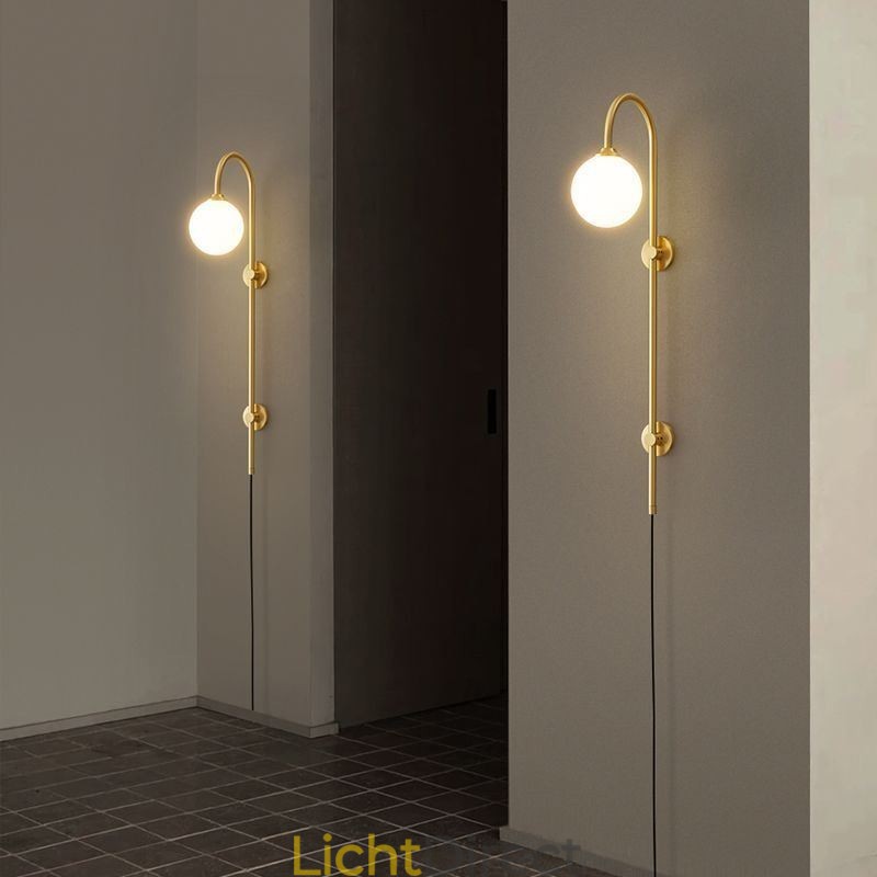 Moderne wandlamp geborsteld goud wandlamp
