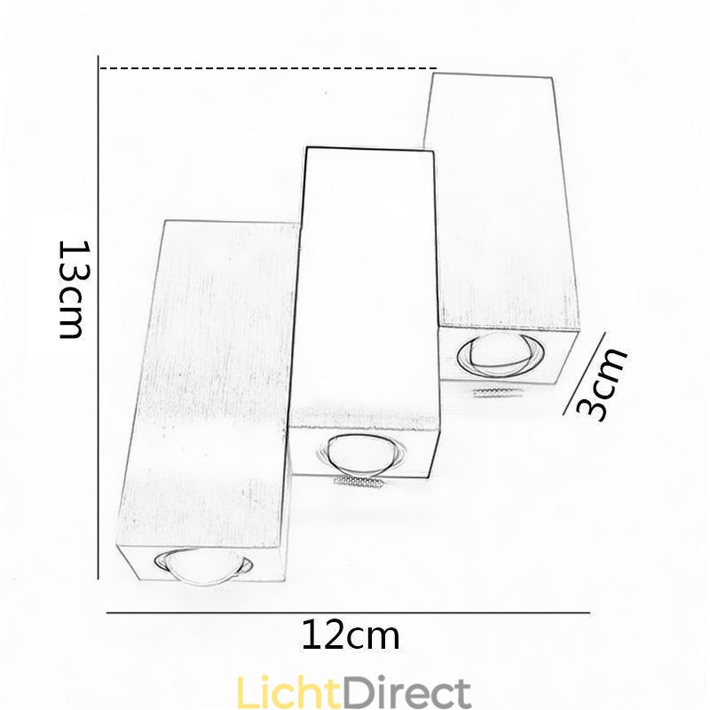Moderne wandlampen, op- en neerwaartse wandlamp, aluminium wandlamp