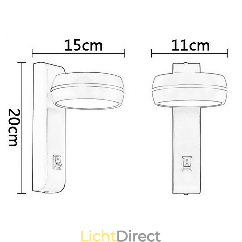Draaibare wandlamp moderne minimalistische wandlamp