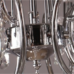 Traditionele klassieke kristallen chromen metalen kroonluchter