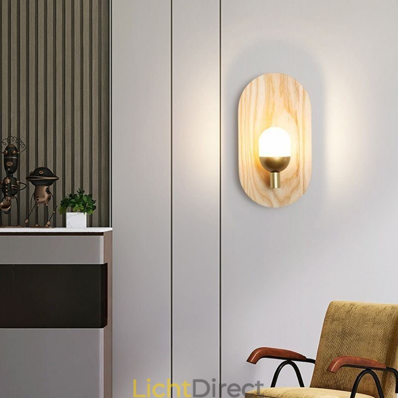 Decoratie Muur Houten Lamp Entree Gangpad Verlichting Nordic Bedside Wandlamp