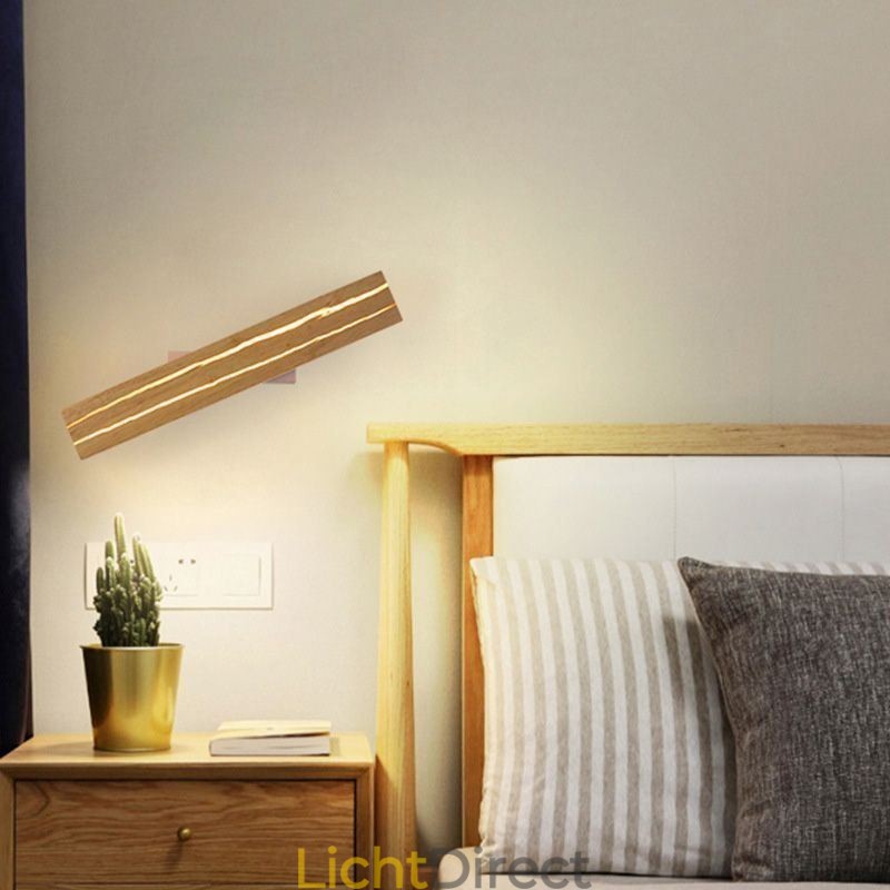 Moderne houten wandlamp entree gangpadverlichting Nordic nachtkastje wandlamp