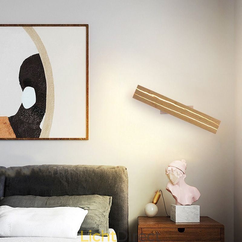 Moderne houten wandlamp entree gangpadverlichting Nordic nachtkastje wandlamp