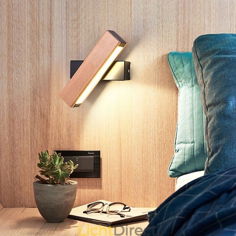 Europa Massief Houten Wandlamp Nachtkastje Wandverlichting Moderne Eenvoud Lampen