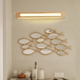 Moderne wandlamp van hout, entree, gangpadverlichting, Nordic nachtkastje wandlamp