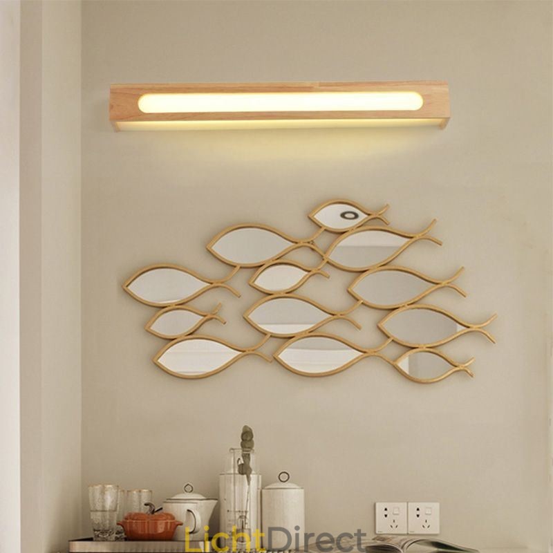 Moderne wandlamp van hout, entree, gangpadverlichting, Nordic nachtkastje wandlamp