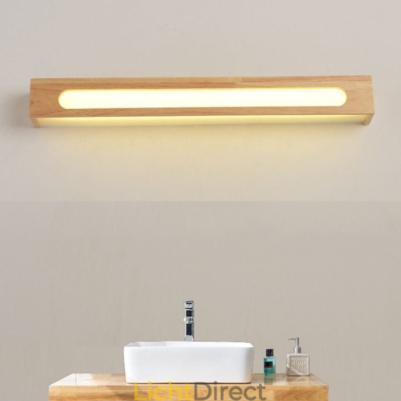 Moderne wandlamp van hout, entree, gangpadverlichting, Nordic nachtkastje wandlamp