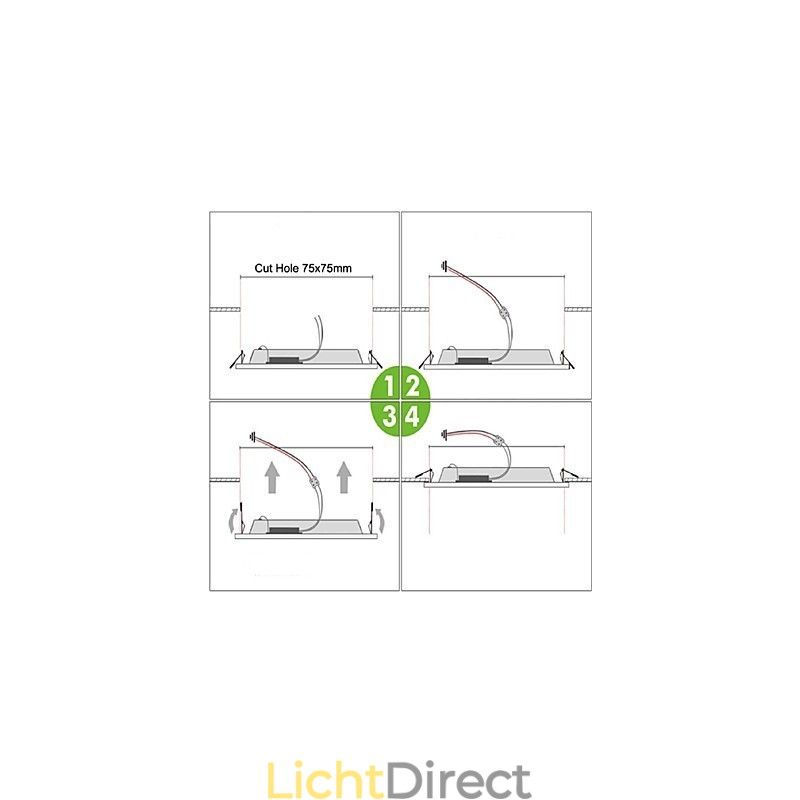 Moderne hedendaagse schilderij metalen inbouw