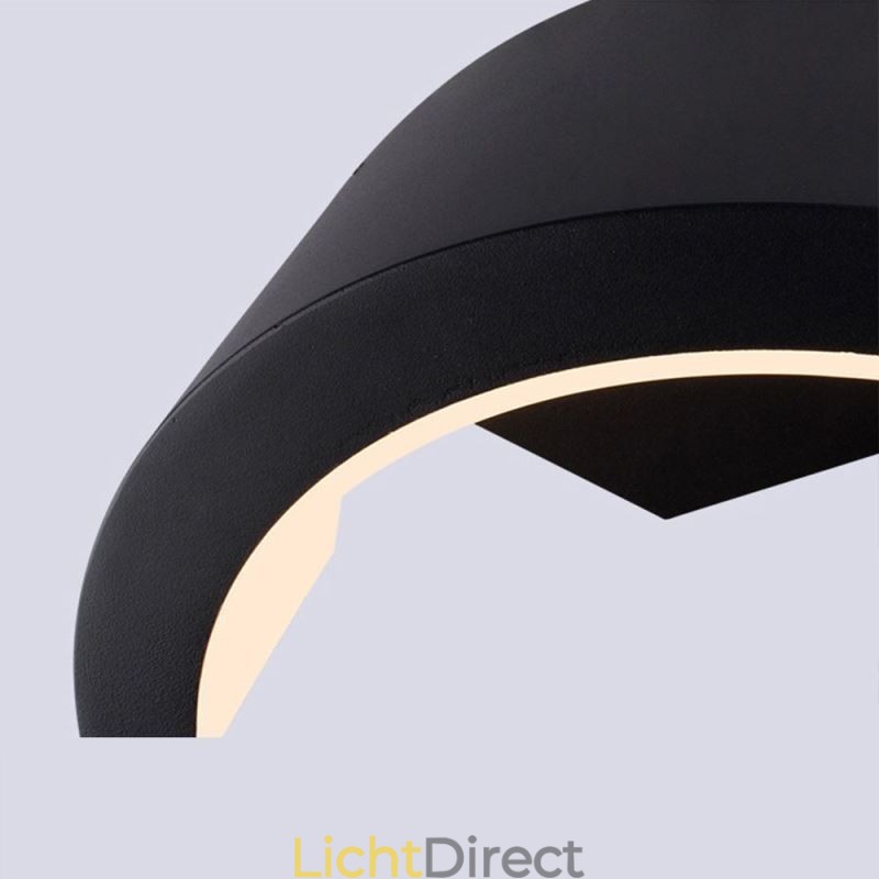 Minimalistische aluminium lamp tuin waterdichte halve maan wandlamp