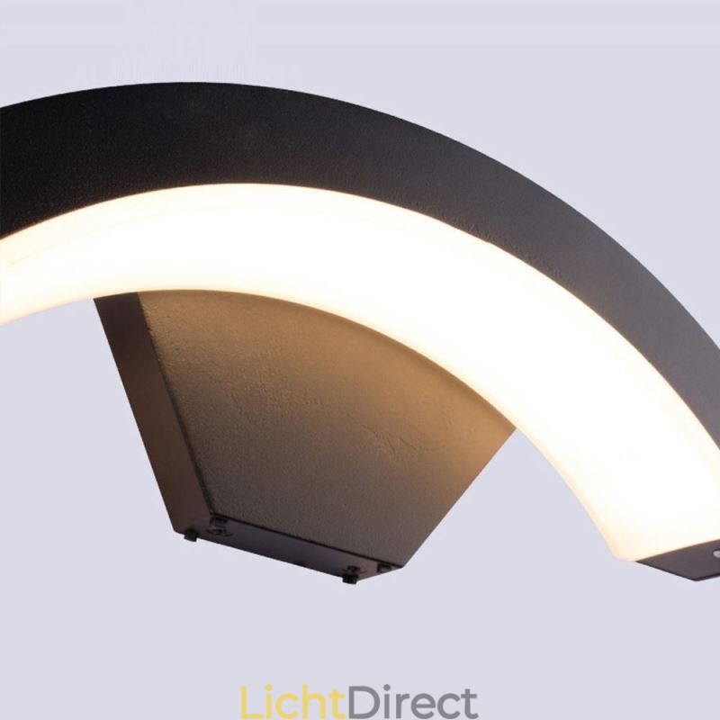 Minimalistische aluminium lamp tuin waterdichte halve maan wandlamp