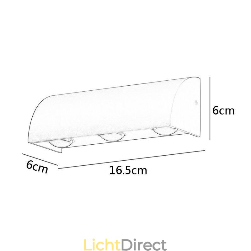 Wandlamp Waterdicht Aluminium Trap Wandlamp