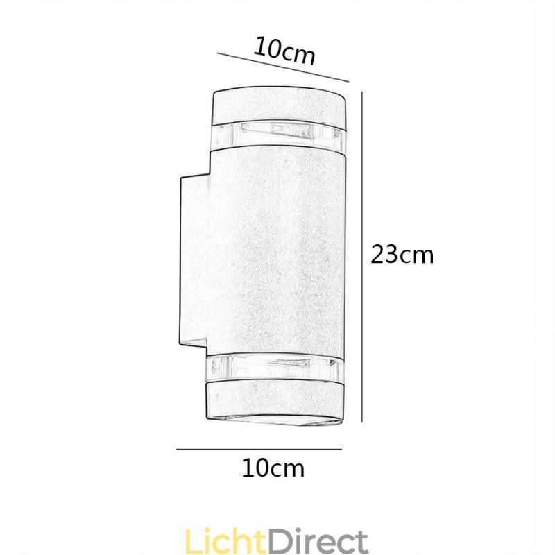 Wandlamp Waterdicht Up Down Aluminium Dubbele Kop Wandlamp
