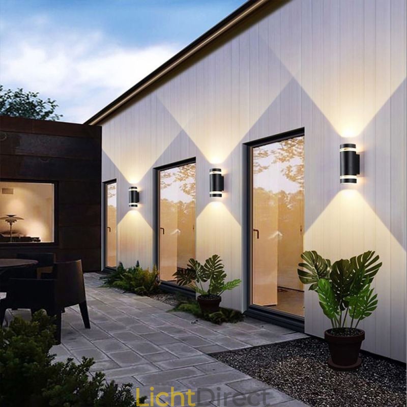 Wandlamp Waterdicht Up Down Aluminium Dubbele Kop Wandlamp