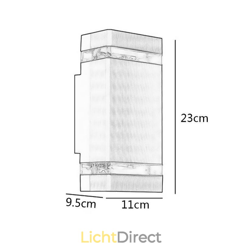 Eenvoudige aluminium wandlampen, waterdichte wandlamp, binnenplaats, veranda