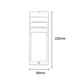 Waterdichte buitenportieklamp, zwarte aluminium wandlamp, tuinverlichting voor op de binnenplaats