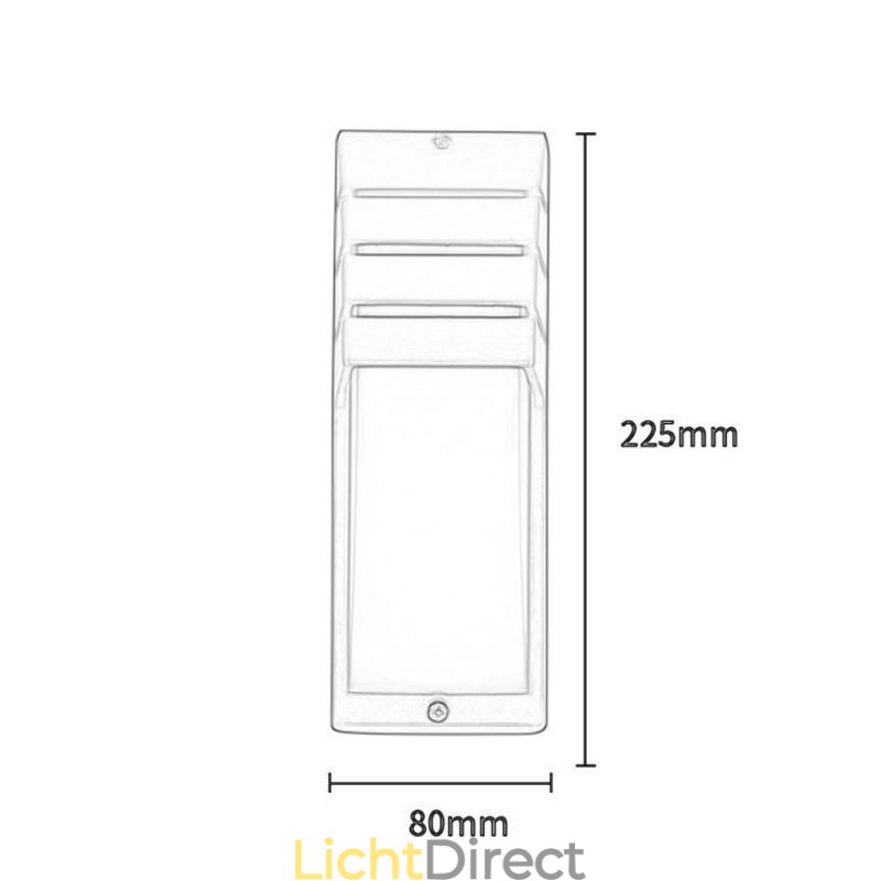 Waterdichte buitenportieklamp, zwarte aluminium wandlamp, tuinverlichting voor op de binnenplaats