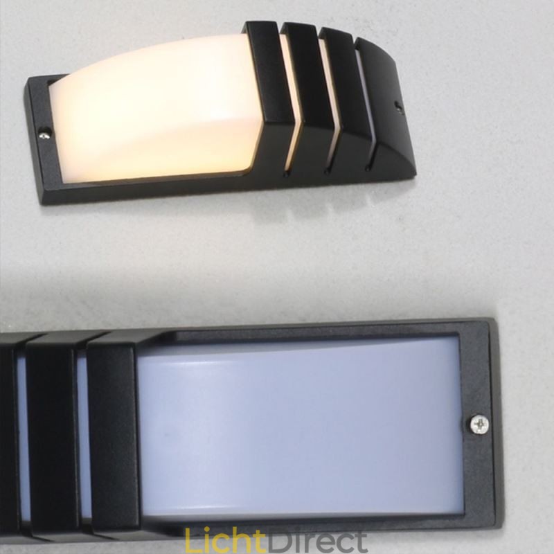 Waterdichte buitenportieklamp, zwarte aluminium wandlamp, tuinverlichting voor op de binnenplaats