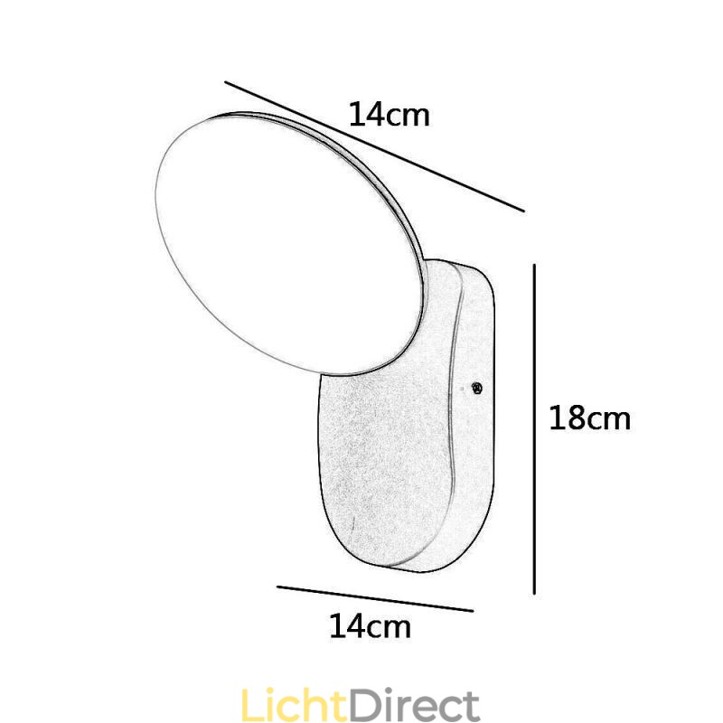 Moderne minimalistische aluminium lamp tuin waterdichte halve maan wandlamp