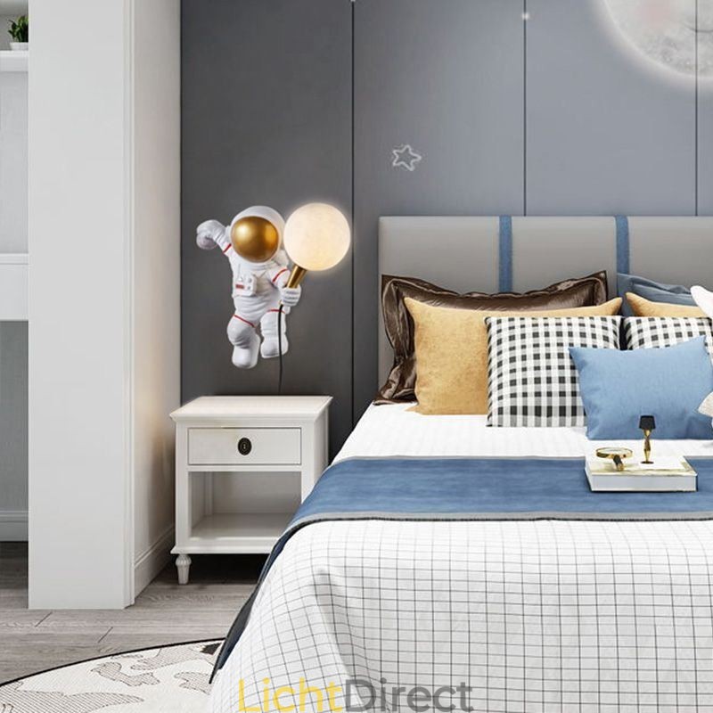 Moderne wandlamp Creatieve astronaut Hars wandlamp Kinderen