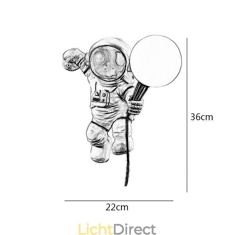 Moderne wandlamp Creatieve astronaut Hars wandlamp Kinderen