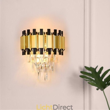 Hangende kristallen moderne wandlamp met vaste bedrading, 11,81" hoge armatuur Hangende kristallen moderne wandlamp met vaste bedrading, 11,81" hoge armatuur