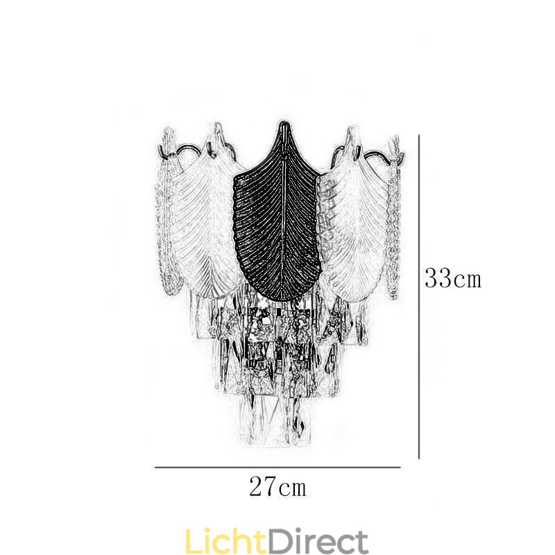 Kristallen wandlamp moderne wandlamp 2X basis