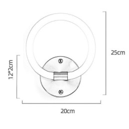 Moderne wandlampen Ronde ringwandlampen Driekleurige dimfunctie