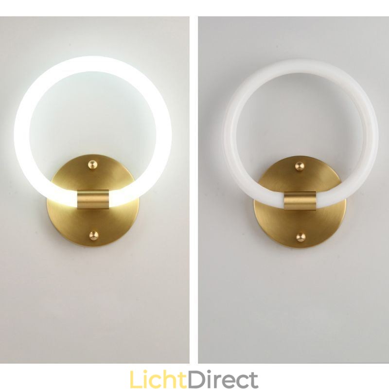 Moderne wandlampen Ronde ringwandlampen Driekleurige dimfunctie