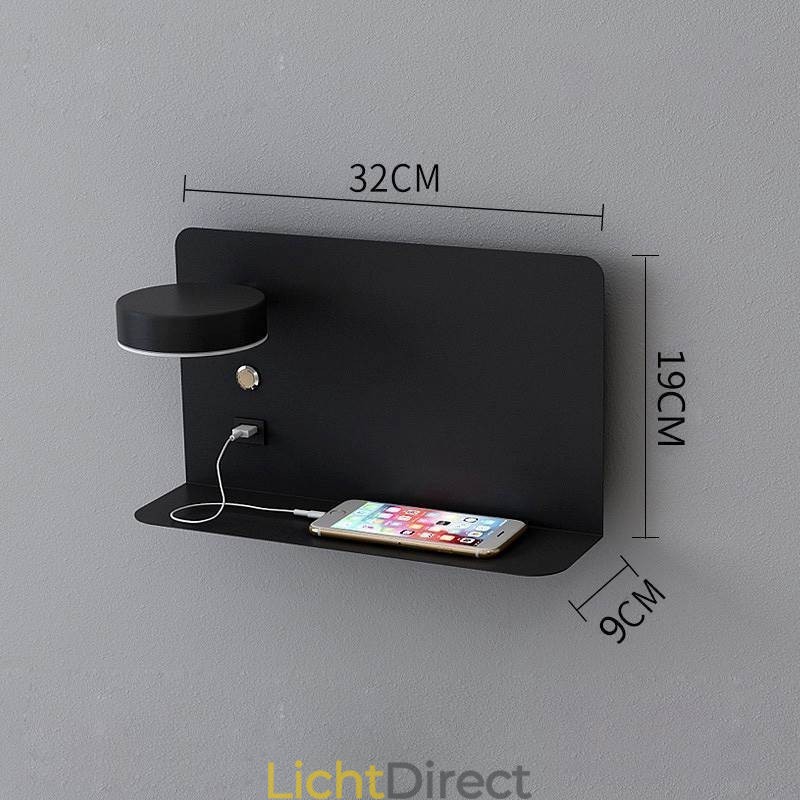 Wandlamp Draaibare Wandlamp met USB-oplaadpoort