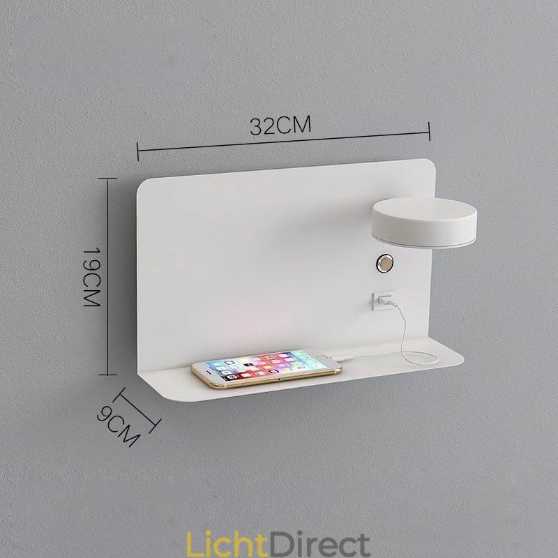 Wandlamp Draaibare Wandlamp met USB-oplaadpoort