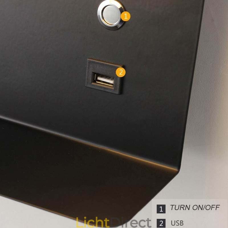 Wandlamp Draaibare Wandlamp met USB-oplaadpoort