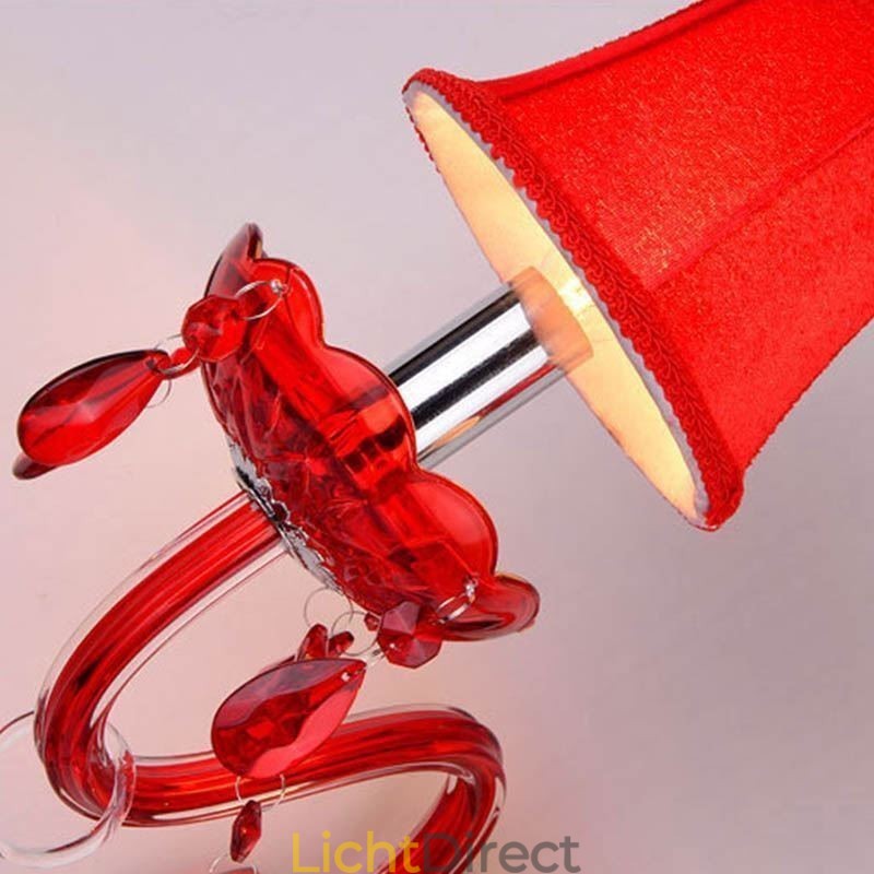 Europese wandlamp kristal wandlamp rode kleur