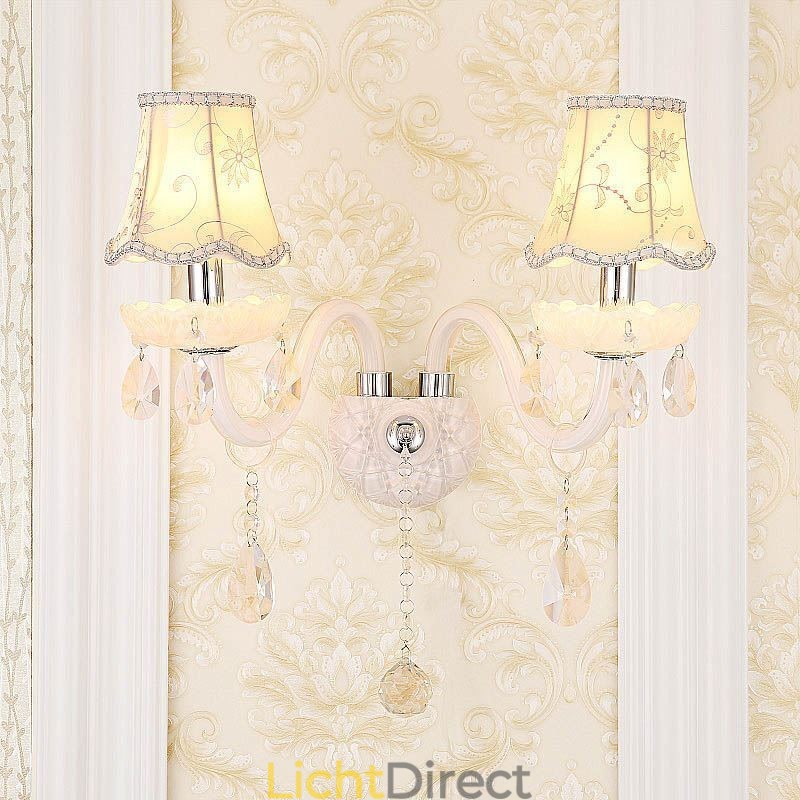Klassieke Europese stijl kristallen wandlamp elegante wandlamp