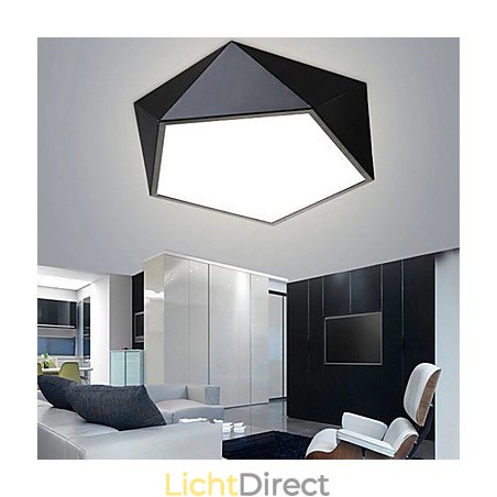 Gemonteerde moderne nachtlamp wit + warm witte kleur plafondverlichting