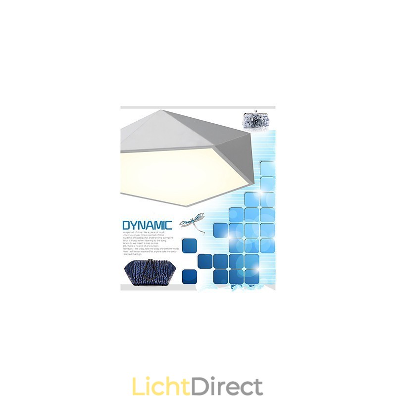 Gemonteerde moderne nachtlamp wit + warm witte kleur plafondverlichting