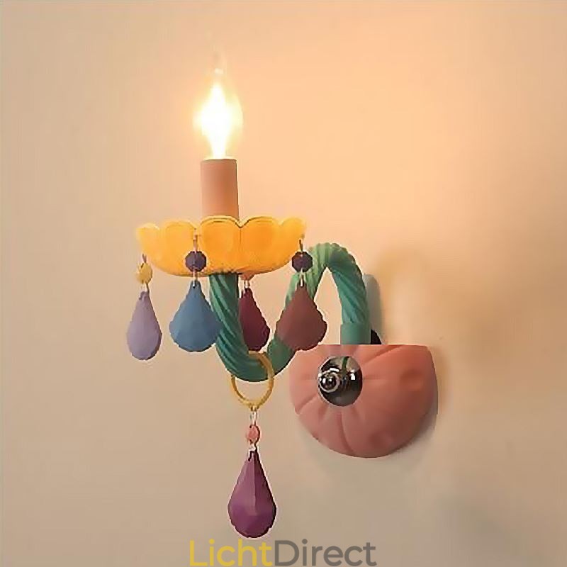 Europese Kristallen Wandlamp Macaron Kleurrijke Wandlamp