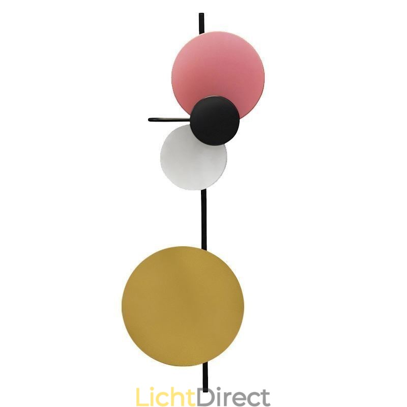 Moderne wandlamp, ronde wandlamp, kleurrijke verlichting voor thuis, verlichting naast het bed