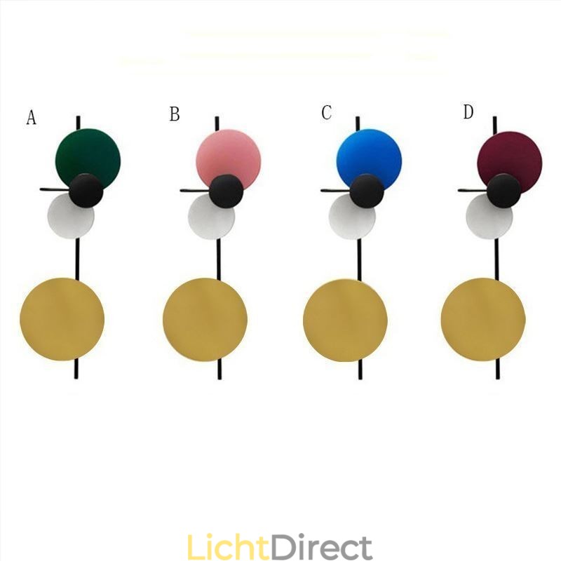 Moderne wandlamp, ronde wandlamp, kleurrijke verlichting voor thuis, verlichting naast het bed