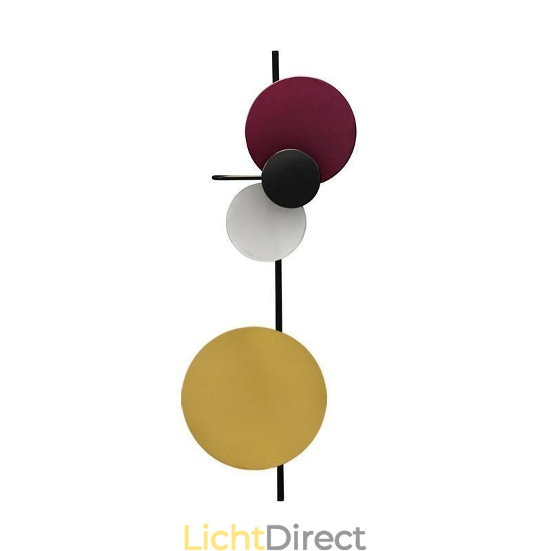 Moderne wandlamp, ronde wandlamp, kleurrijke verlichting voor thuis, verlichting naast het bed