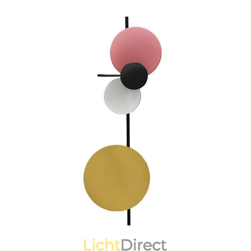Moderne wandlamp, ronde wandlamp, kleurrijke verlichting voor thuis, verlichting naast het bed
