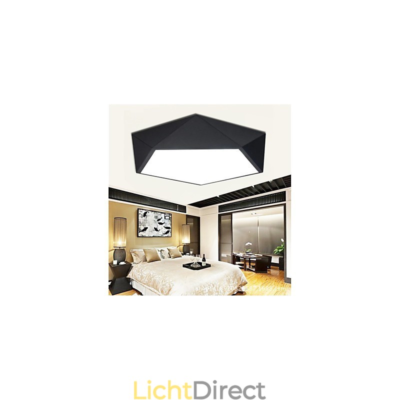 Gemonteerde moderne nachtlamp wit + warm witte kleur plafondverlichting