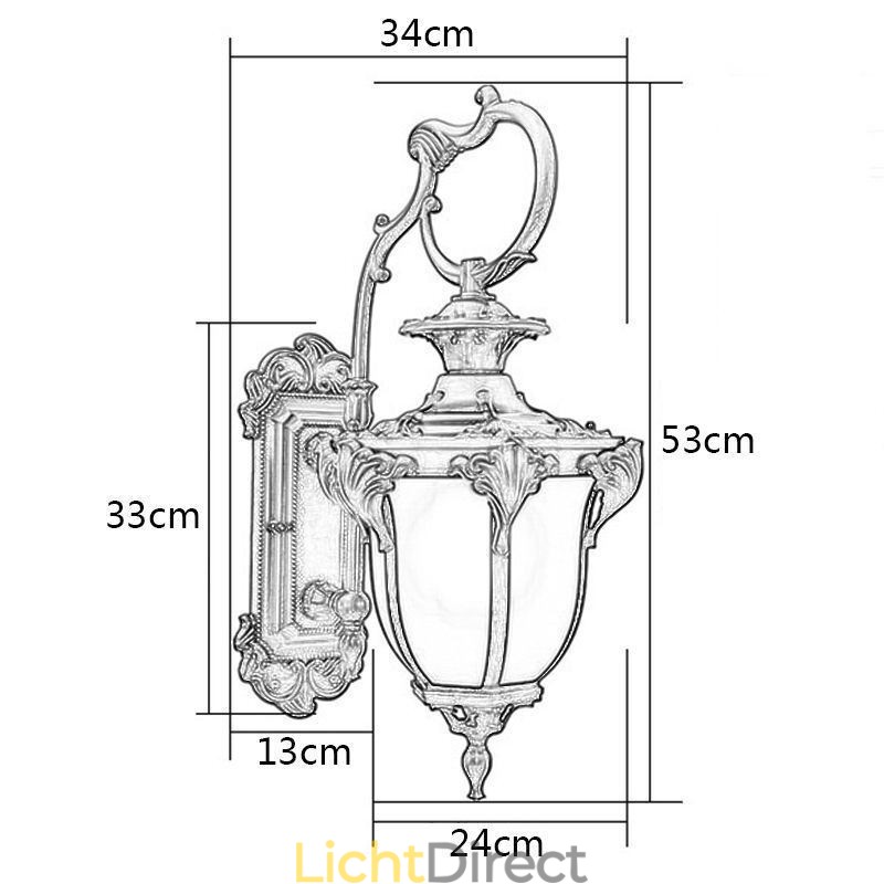 Europese Retro Buitenlamp Waterdicht Gebeeldhouwde Wandlamp Binnenplaats Gang