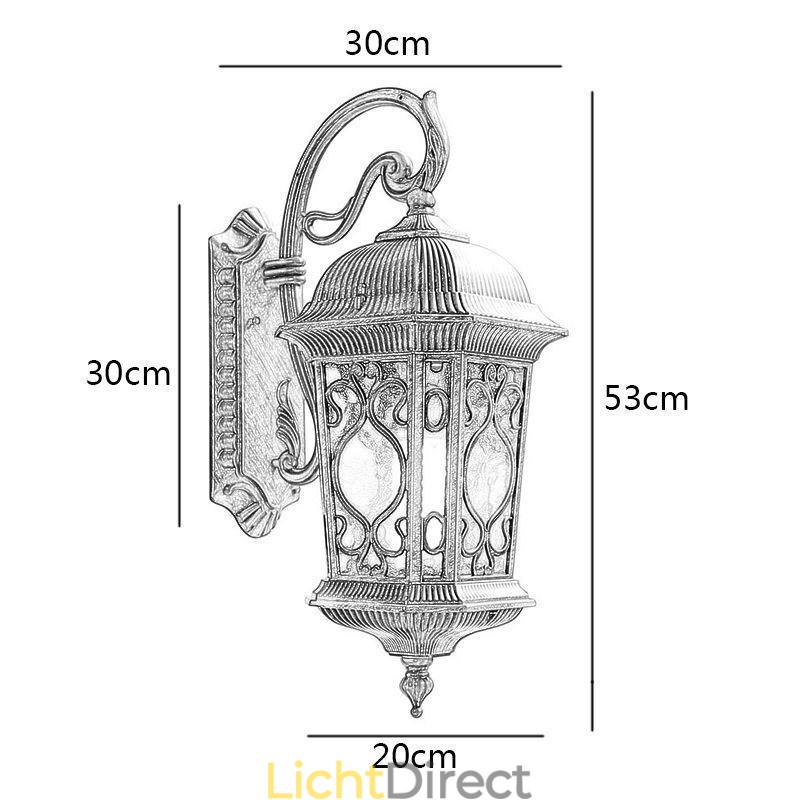 Europese Retro Buiten Wandlamp Waterdichte Gesneden Wandlamp