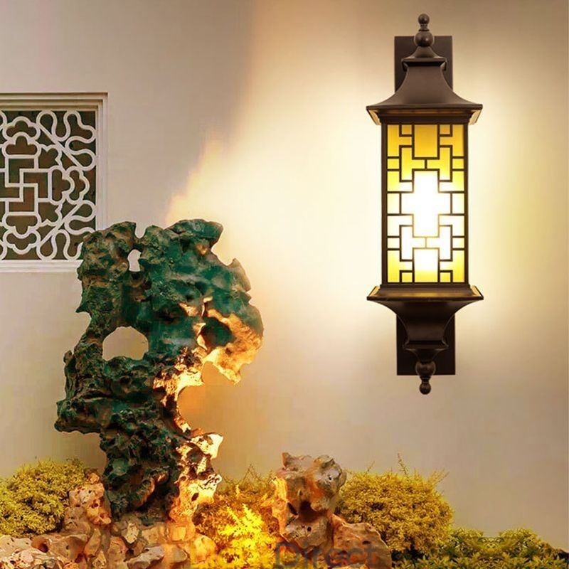 Chinese Buiten Wandlamp Waterdichte Raamrooster Wandlamp