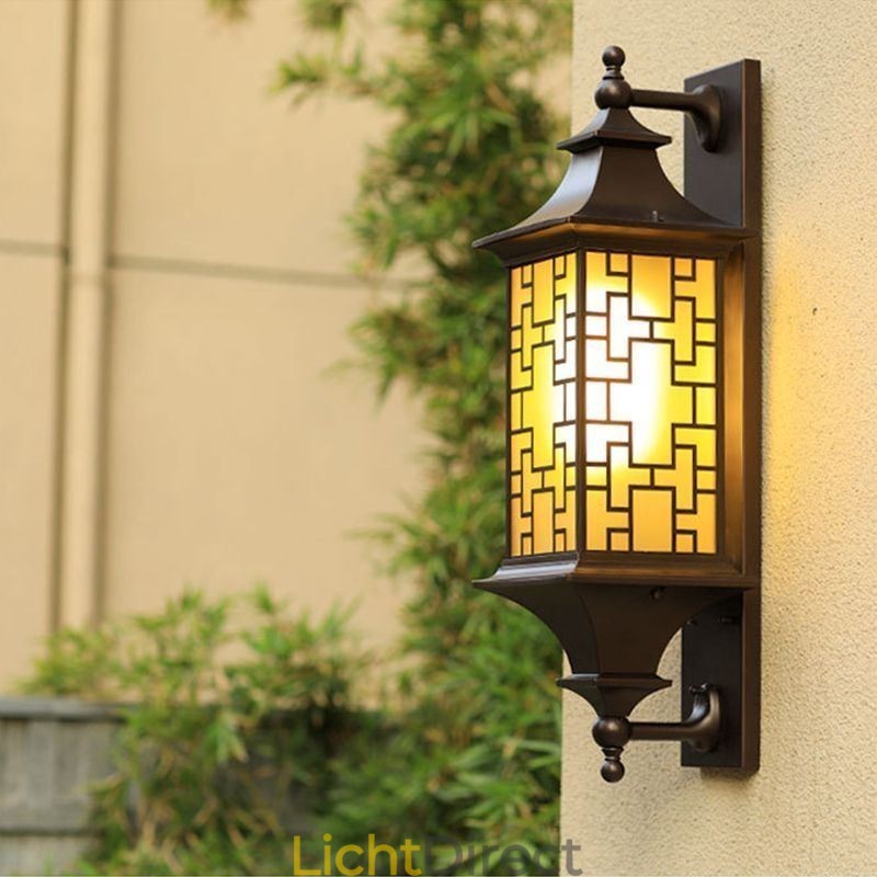 Chinese Buiten Wandlamp Waterdichte Raamrooster Wandlamp