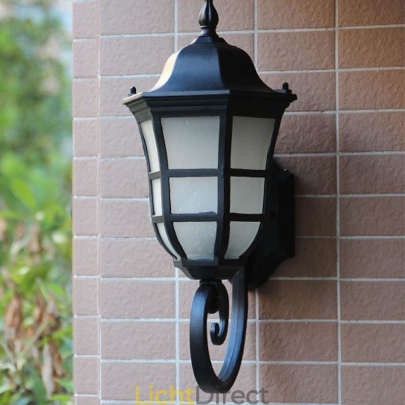 Europese wandlamp Retro buitenlamp Enkele kop waterdichte matglazen wandlamp