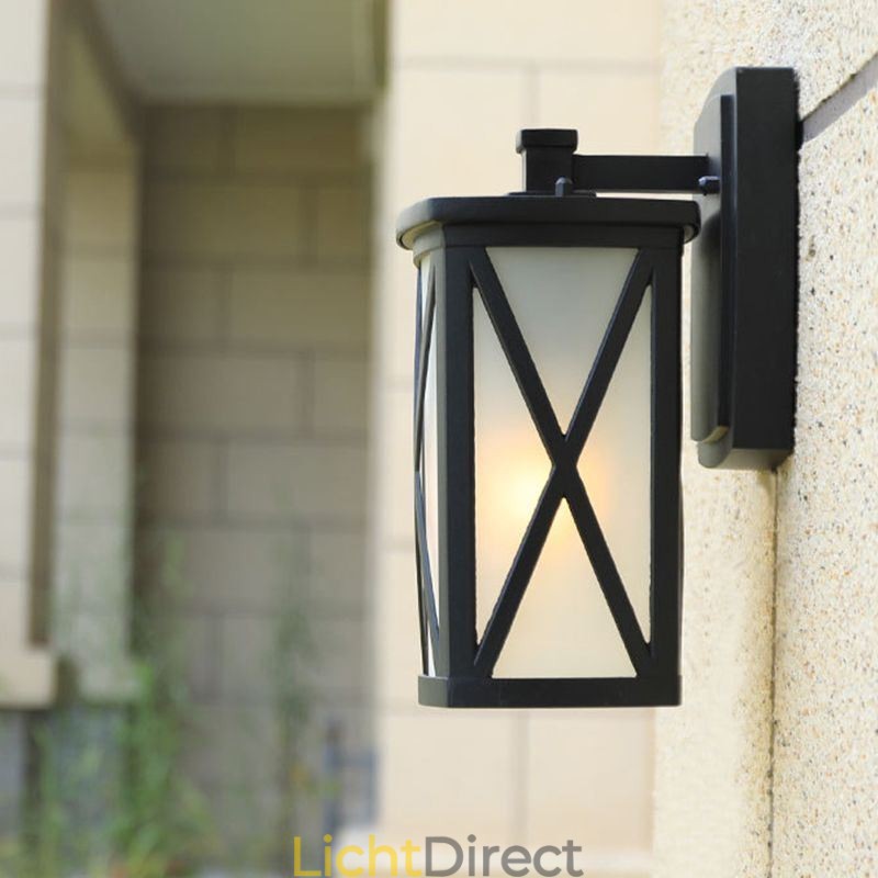 Moderne eenvoudige buitenlamp waterdichte vierkante kolom wandlamp binnenplaats gang