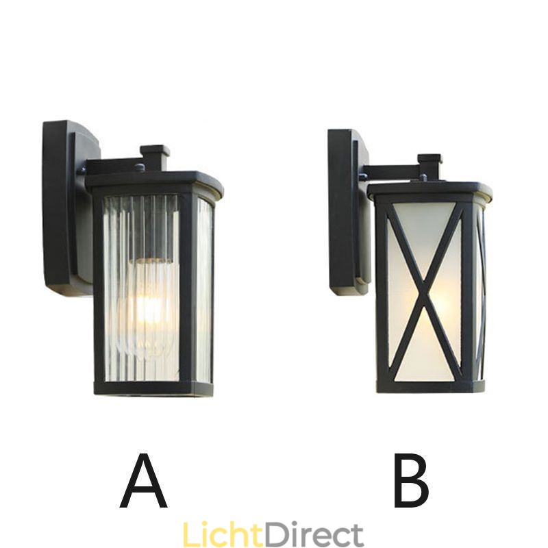Moderne eenvoudige buitenlamp waterdichte vierkante kolom wandlamp binnenplaats gang