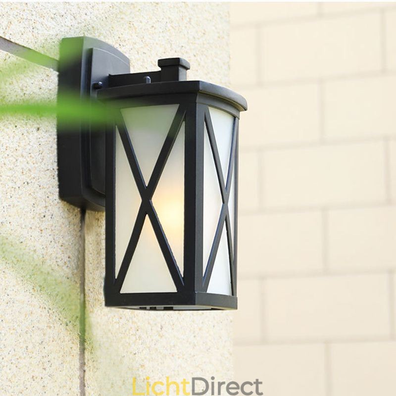 Moderne eenvoudige buitenlamp waterdichte vierkante kolom wandlamp binnenplaats gang