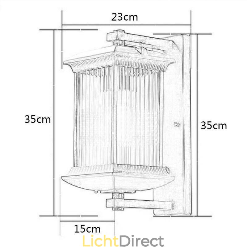 Chinese Buitenlamp Waterdichte Glazen Wandlamp Binnenplaats Gang Tuin Balkon